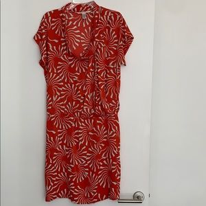 DVF silk dress, cap sleeves